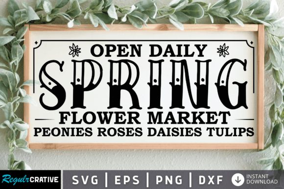 Open Daily Spring Flower SVG Design