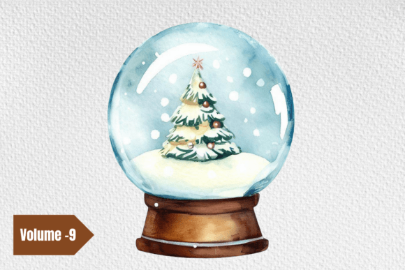 Christmas Snow Globe Clipart PNG Vol-9