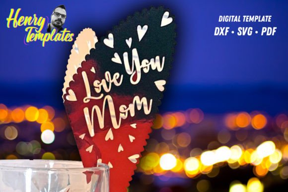 Wineglass Topper Mother's Day Template
