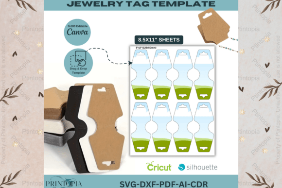 Jewelry Tag Template Bundle 155