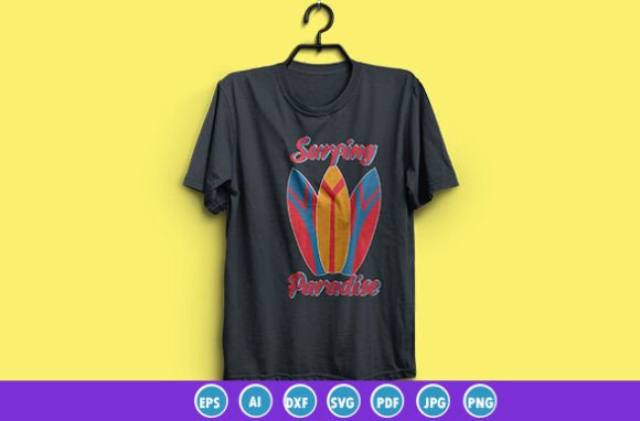 Trendy Summer Surfing Tee Shirt Graphic