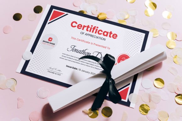 Award Certificate Template Graphic
