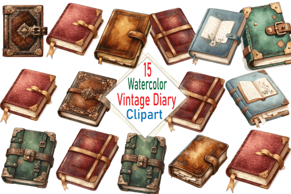 Vintage Leather Journal Clipart PNG
