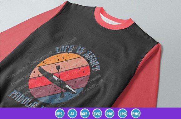 Kayaking Typography Tee Shirt Graphic