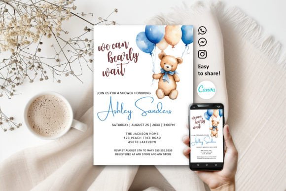 Teddy Bear Baby Shower Invitation