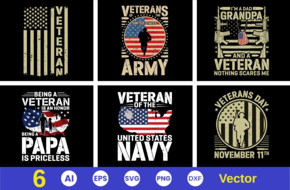 Army Veteran T-shirt Design Bundle