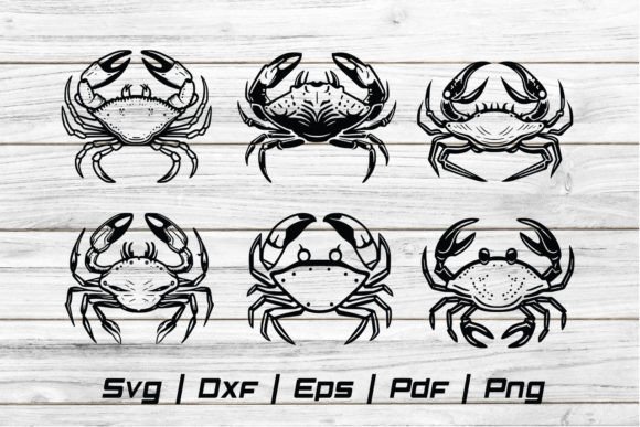 Crab Svg Silhouette Cut File